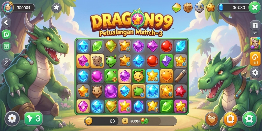 Tampilan gameplay seru dan menantang di DRAGON99.
