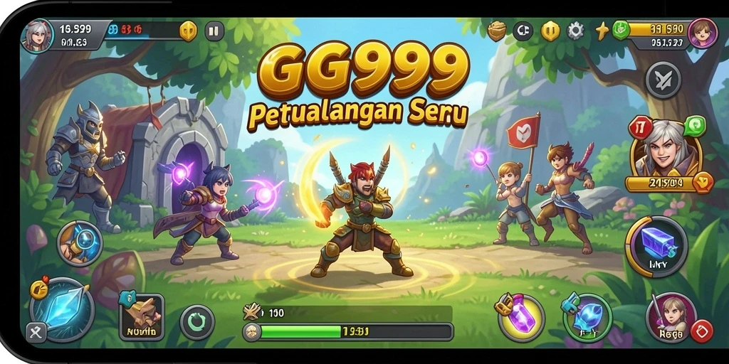 Tampilan gameplay GG999 yang menampilkan petualangan seru dan eksplorasi mendalam.