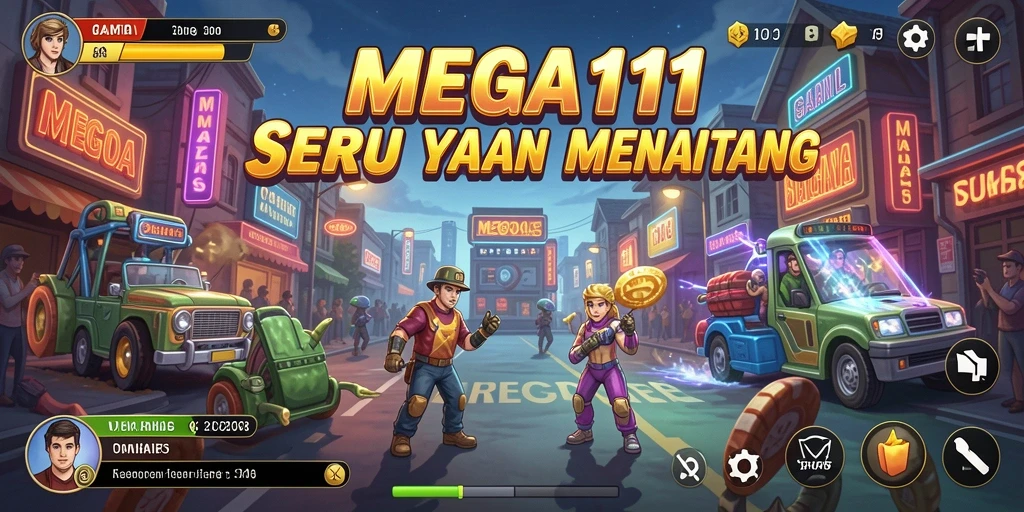 Screenshot gameplay MEGA111 menampilkan tantangan seru dan grafis menarik.