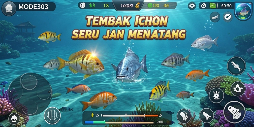 Tampilan gameplay MODE303 yang seru dan penuh warna.