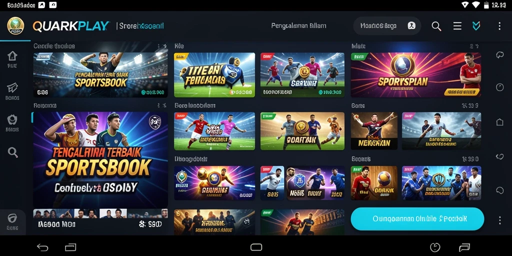 Tampilan screenshot QUARKPLAY menampilkan pengalaman taruhan yang dinamis.