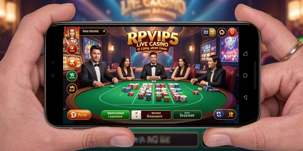 Tampilan gameplay menarik dari RPVIP5 dengan dealer langsung.