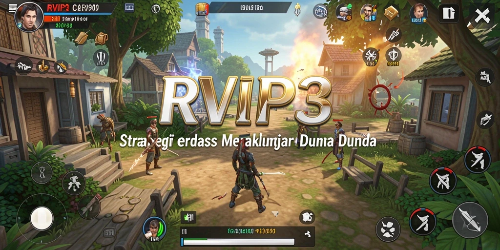 Tampilan gameplay menarik di RVIP3 menunjukkan pertempuran strategis yang intens.